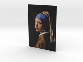 Girl With A Pearl Earring (Jan Vermeer) in Full Color Sandstone