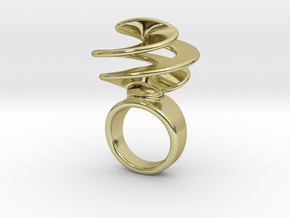 Twisted Ring 14 - Italian Size 14 in 18k Gold Plated Brass
