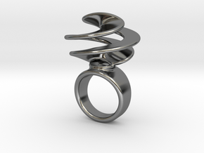 Twisted Ring 16 - Italian Size 16 in Fine Detail Polished Silver