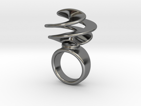 Twisted Ring 19 - Italian Size 19 in Fine Detail Polished Silver