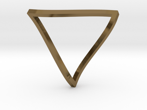 Penrose Triangle - thin in Polished Bronze