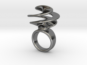 Twisted Ring 20 - Italian Size 20 in Fine Detail Polished Silver