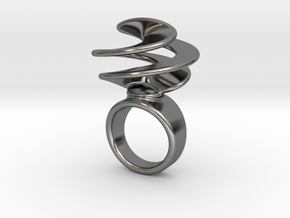 Twisted Ring 23 - Italian Size 23 in Fine Detail Polished Silver