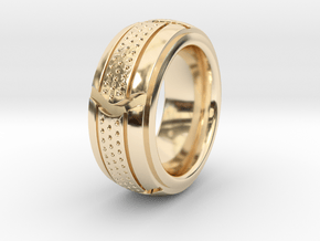 Segment Ring 1 SIZE 10 in 14k Gold Plated Brass