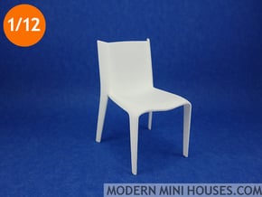 Alias Fly Black Chair 1:12 scale in White Processed Versatile Plastic