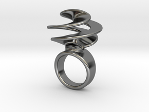 Twisted Ring 24 - Italian Size 24 in Fine Detail Polished Silver
