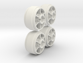 Mini-Z Wheels Ultralight for Slot-it pt29 in White Natural Versatile Plastic