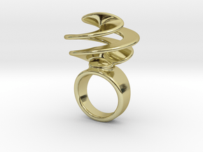 Twisted Ring 29 - Italian Size 29 in 18k Gold Plated Brass