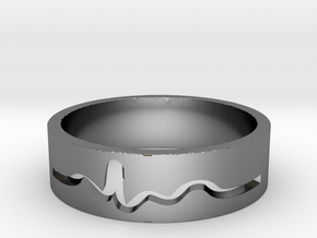 ECG spinner ring (spinner part 3 of 3) in Fine Detail Polished Silver