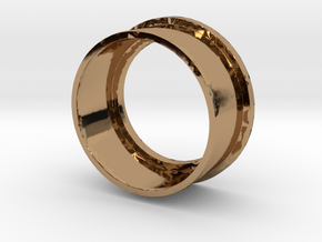 ECG spinner ring (outer ring part 2 of 3) in Polished Brass