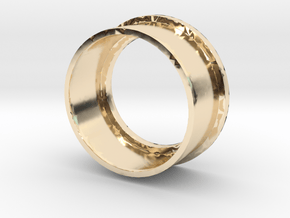 ECG spinner ring (outer ring part 2 of 3) in 14k Gold Plated Brass