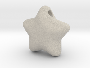 Cute candy STAR (with hole) in Natural Sandstone