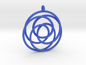 Pendant toroid camelia  in Blue Processed Versatile Plastic