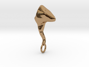 Ossicle Pendant - Malleus (right sided) in Polished Brass