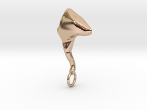 Ossicle Pendant - Malleus (right sided) in 14k Rose Gold Plated Brass