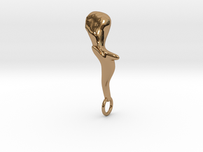 Ossicle Pendant - Incus (right sided) in Polished Brass