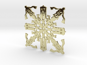 Doctor Who: Fourth Doctor Snowflake in 18k Gold