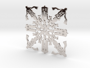 Doctor Who: Fourth Doctor Snowflake in Rhodium Plated Brass