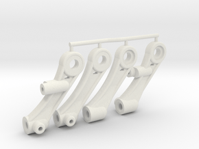 Tamiya SRB buggy vintage style front trailing arms in White Natural Versatile Plastic