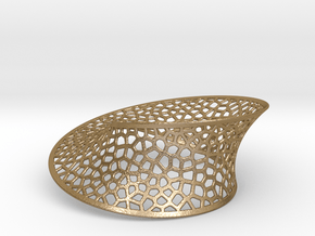 Mobius strip Voronoi (5½ in) in Polished Gold Steel
