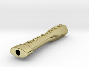 Mouthpiece (Used with Pre-Rolled & Personalized) in 18k Gold Plated Brass