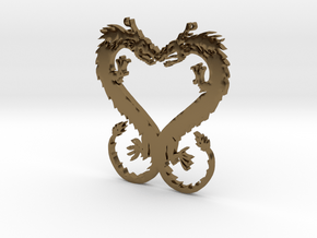 Dragonheart Pendant in Polished Bronze
