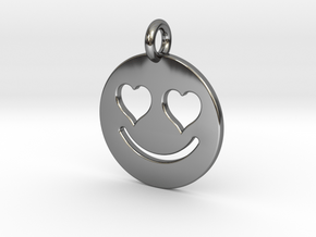 Smilie Love in Fine Detail Polished Silver