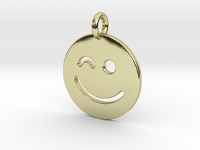 Smilie ( ) in 18k Gold Plated Brass