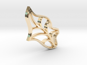 Single Leaf - Tiling the Plane - Multi-use  in 14k Gold Plated Brass