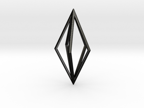 Diamond Pendant mk1 in Matte Black Steel