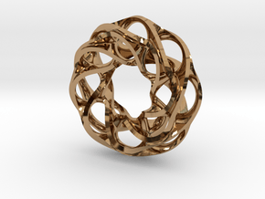 Circular Pendant in Polished Brass