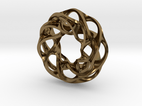Circular Pendant in Polished Bronze