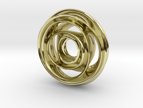 Wheel Pendant in 18k Gold Plated Brass