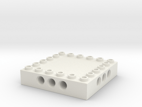 CustomMaker BrickFrame 6x6x3 With Axle Mounts in White Natural Versatile Plastic