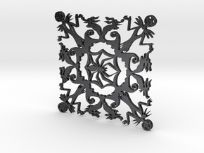 Nightmare Before Christmas Snowflake Coaster in Polished and Bronzed Black Steel
