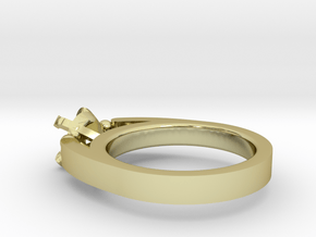 Ø16.80 Mm Diamond Ring Ø5.9 Diamond Fit Model F in 18k Gold Plated Brass