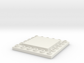 CustomMaker BrickFrame LowProfile 6x6x2 in White Natural Versatile Plastic