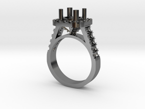 Custom Wedding Ring in Fine Detail Polished Silver