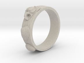 Sea Shell Ring 1 - US-Size 3 (14.05 mm) in Natural Sandstone