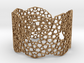 J&M Islamic Inspired Geometric Bracelet in Polished Brass