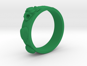 Sea Shell Ring 1 - US-Size 3 1/2 (14.45 mm) in Green Processed Versatile Plastic