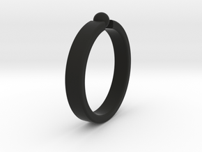 Ø19.22mm - 0.757 inches Ring in Black Natural Versatile Plastic