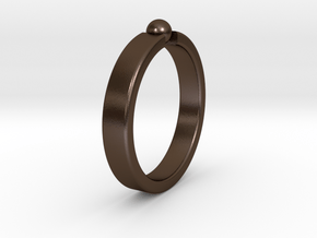 Ø19.22mm - 0.757 inches Ring in Polished Bronze Steel