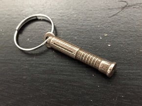  Saber Keychain in Polished Bronzed Silver Steel
