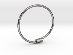 Yaedeura Bangle S 62mm in Fine Detail Polished Silver