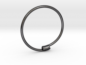 Yaedeura Bangle S 62mm in Polished and Bronzed Black Steel