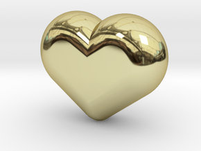 Cute candy HEART in 18k Gold Plated Brass