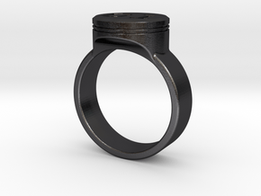 General Lee "01" Driver Ring - Size 22.2mm ID in Polished and Bronzed Black Steel