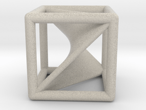 Segre embedding in a cube (XXL). in Natural Sandstone