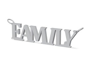 Family Pendant in Tan Fine Detail Plastic